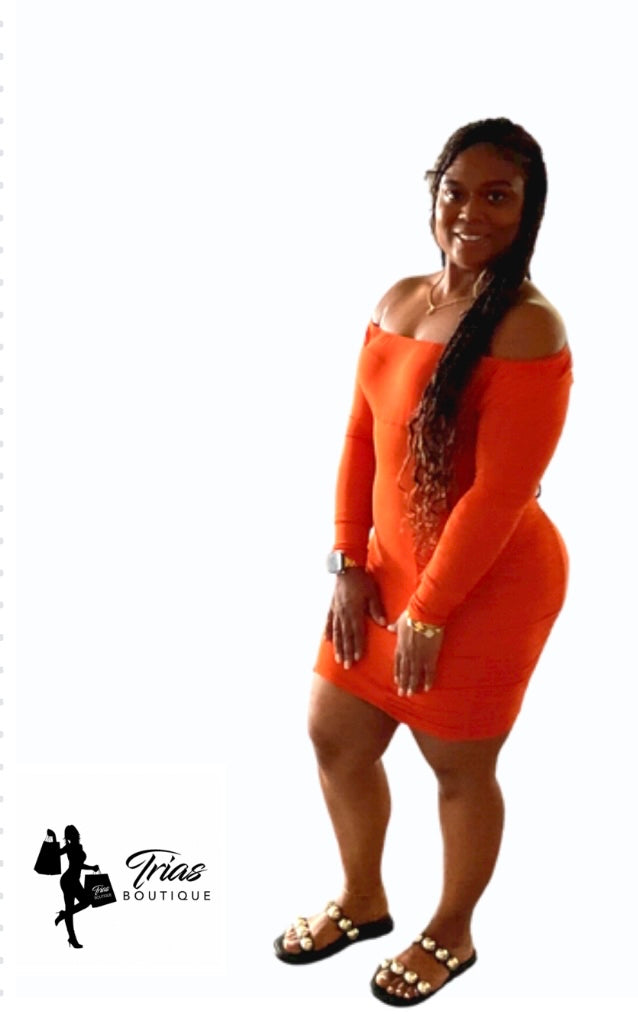 Orange-Mango Mini Dress